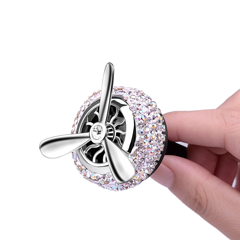 Solid Air Freshener Perfume for Car Air Conditioner Vent Clip Fan Ocean Smell Scent Fragrance Men Women Crystal Auto Accessories