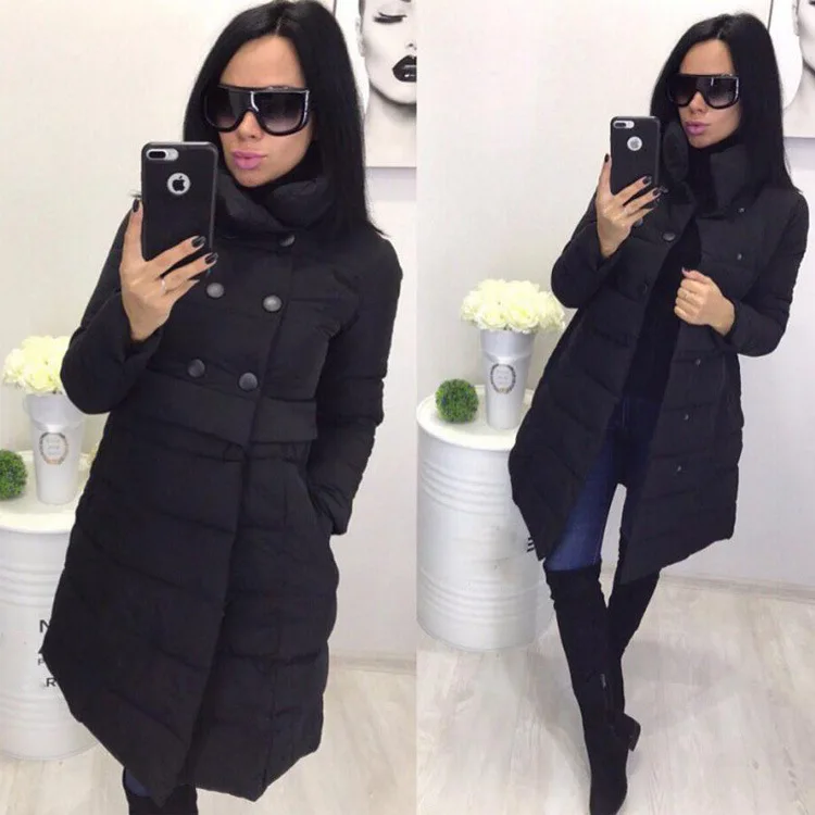 

2018 Autumn New Style Long Cotton-padded Clothes Supply of Goods AliExpress EBay