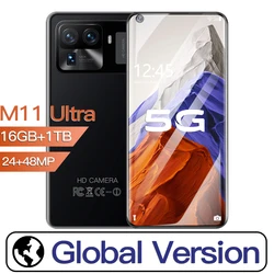 New Global M11 Ultra Smartphone 16GB+512GB 10 Core 48MP Camera Celular 5G Version Android Cell phone 6800mAh Mobile Phones