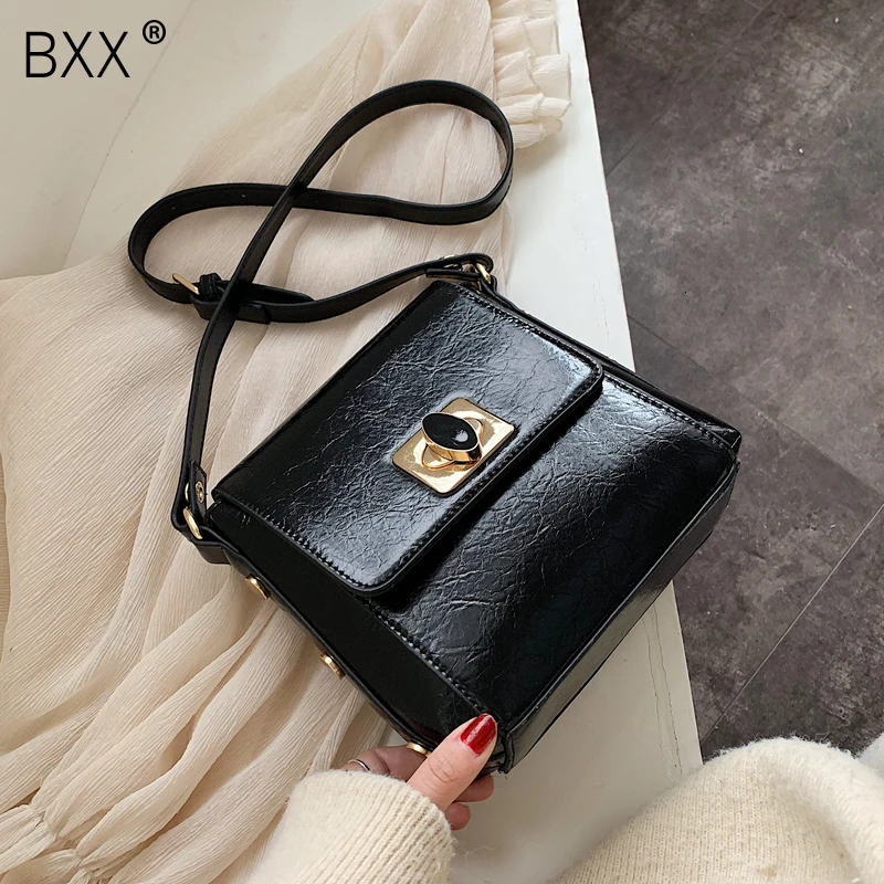 

[BXX] Mini PU Leather Crossbody Bags For Women 2020 Spring Fashion Brand Designer Shoulder Messenger Bag Female Handbags HJ9121