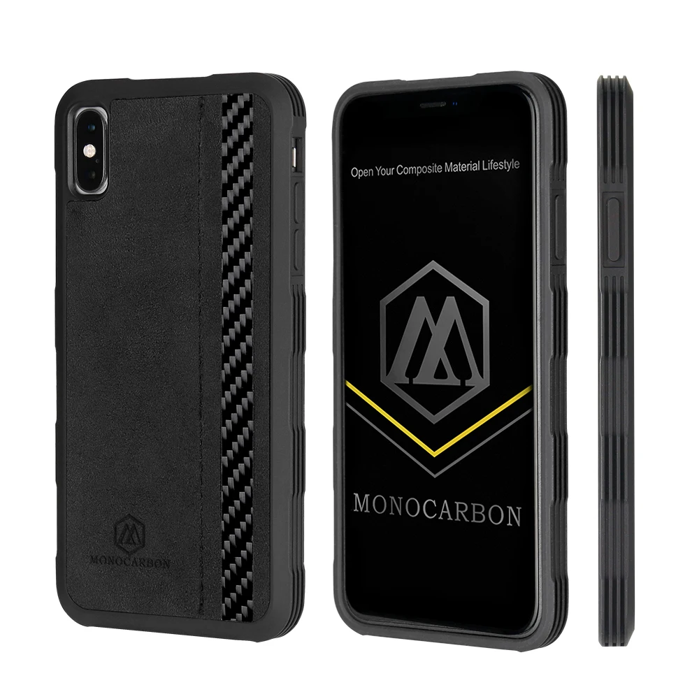 Funda de fibra de carbono para iPhone, carcasa de fibra de carbono con
