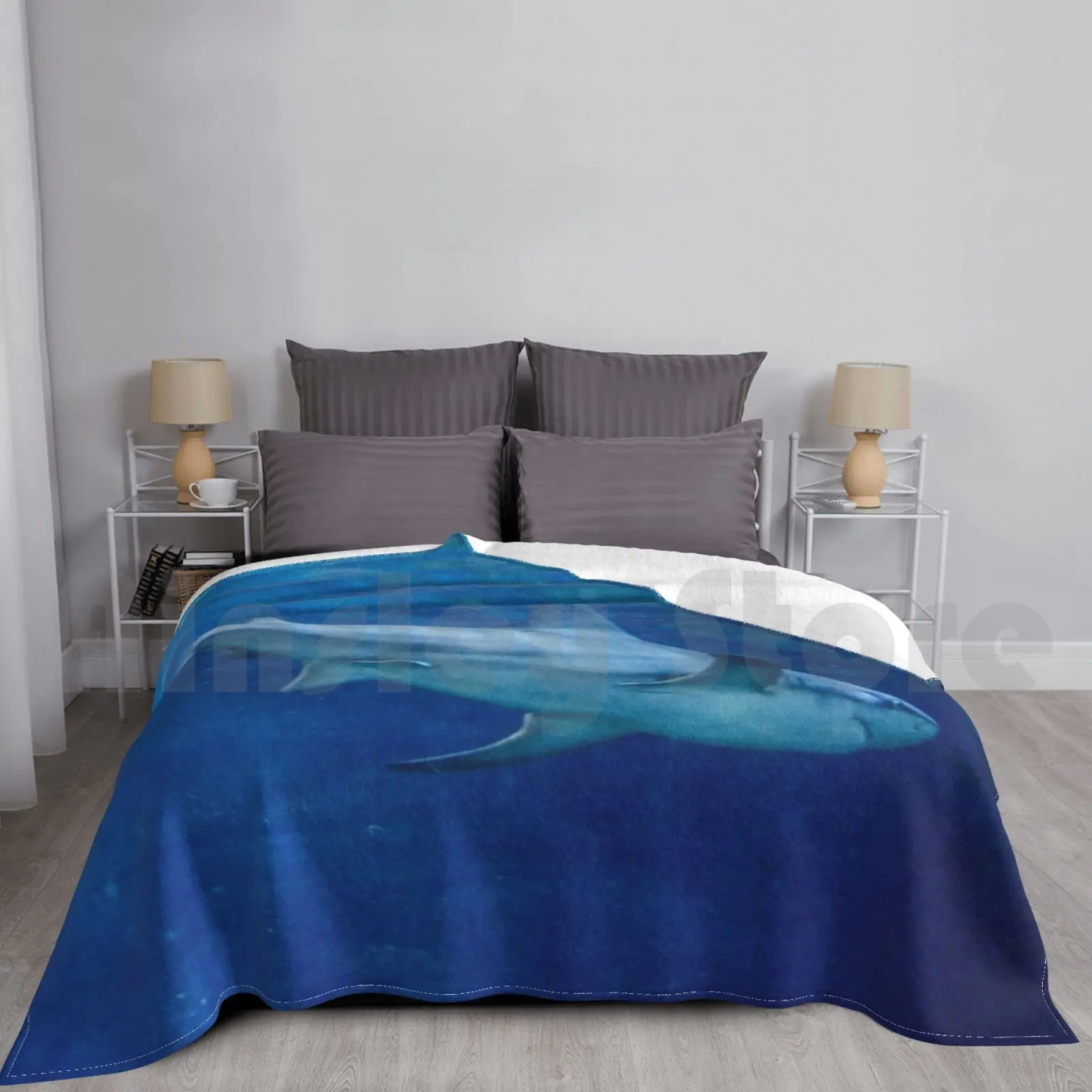 Shark Tank Coperta Per Divano Letto Viaggi Sharks Ocean Aquarium Sea Deadly Teeth Jaws Swim