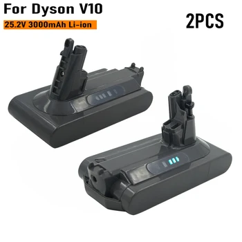 

2PCS SV12 V10 Rechargeable Battery 25.2V 3000mAh Li-ion Lithium Vacuum Cleaner Battery for Dyson cyclone V10 Absolute V10 Fluffy