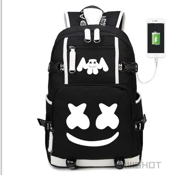 Style two Мужской рюкзак для ноутбука, usb зарядка, разъем для наушников, рюкзаки для подростков, школьная сумка, светящийся в темноте рюкзак для девочек, рюкзак для книг - Цвет: Style two