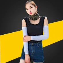 Летняя мода Жаккардовые Бесшовные ледяные рукава УФ-защита вискоза манжеты открытый 3D рукава езда Вождение манжеты для женщин