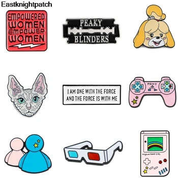 

12pcs/lot E1768 Cartoon Cute Animals Enamel Pin Collection Fashion English Sentence Brooch Backpack Lapel Pin Badge Jewelry Gift