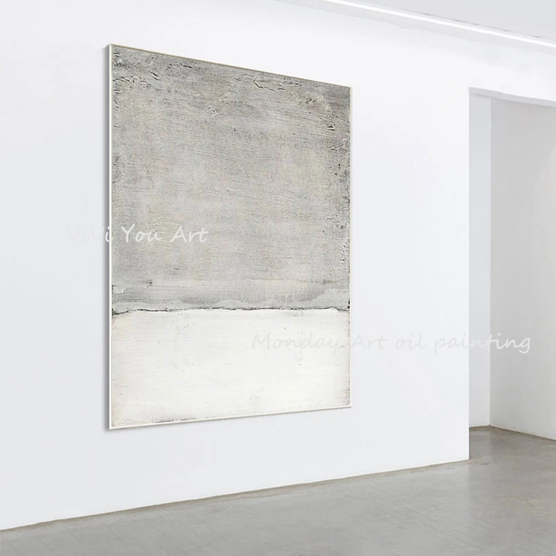 Minimalist-high-grade-gray-hand-painted-oil-painting-post-modern-porch-abstract-decorative-painting-nordic-porch