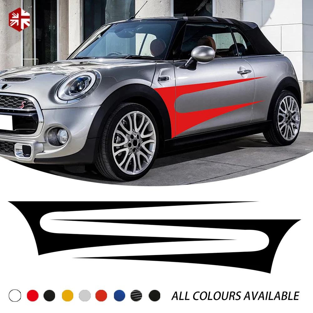 2X Car Styling Door Side StripeSticker Body Graphics Vinyl Decal For MINI Cooper S F56 2014-present One JCW Accessories