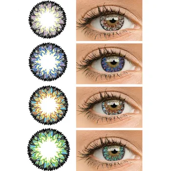

2pcs/pair Vanilla Milkshake Series Cosmetic Colorful Eyes Color Contact Lens Yearly Use Color Contact Lens