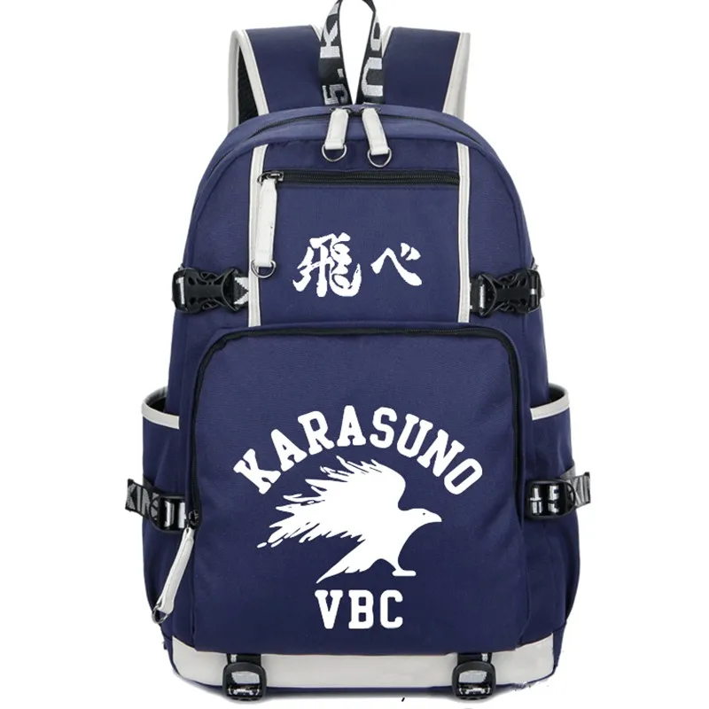 

Anime Haikyuu Haikiyu Karasuno Cartoon Luminous Student School Shoulder Bag Cosplay Backpack Teenage Laptop Travel Bags