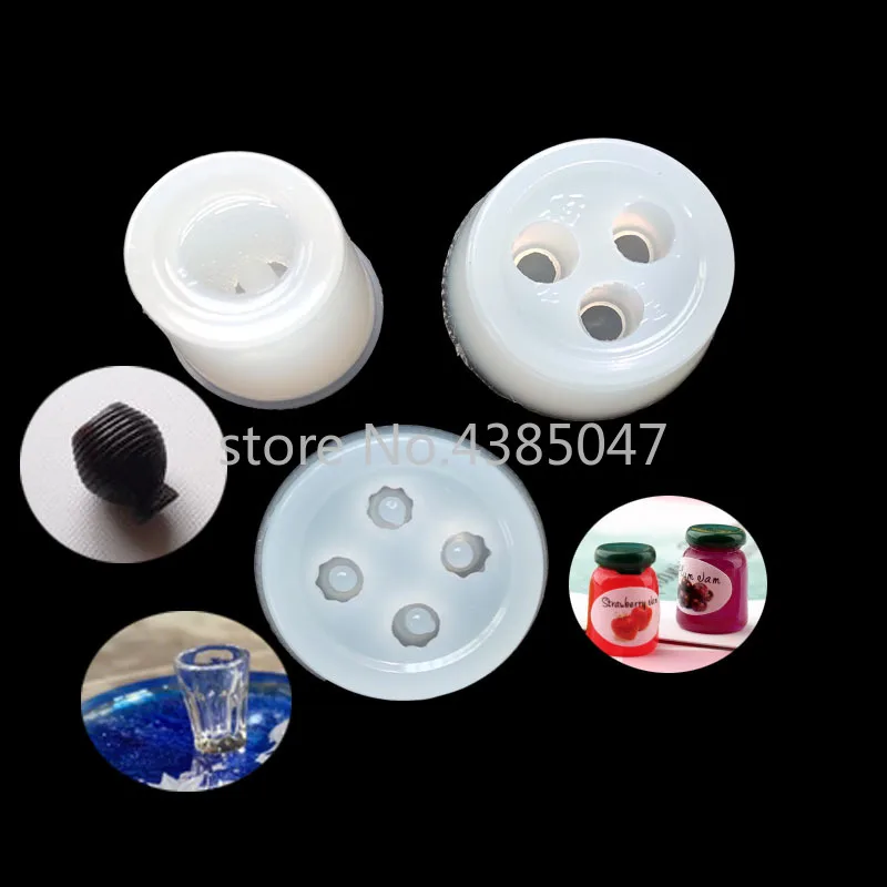 

1PC Flower Bottle Jam Jar Cup Expoxy Necklace Jewelry Pendants Tools Crystal Scale Jewelry Resin Molds for Jewelry Making Tool