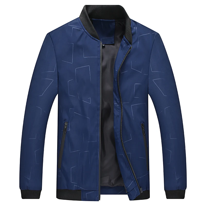 2019 Brand clothing New Men Bomber Zipper Jacket Male Casual Streetwear Hip Hop Slim Fit Pilot Stand collar Coat Plus Size S-4XL