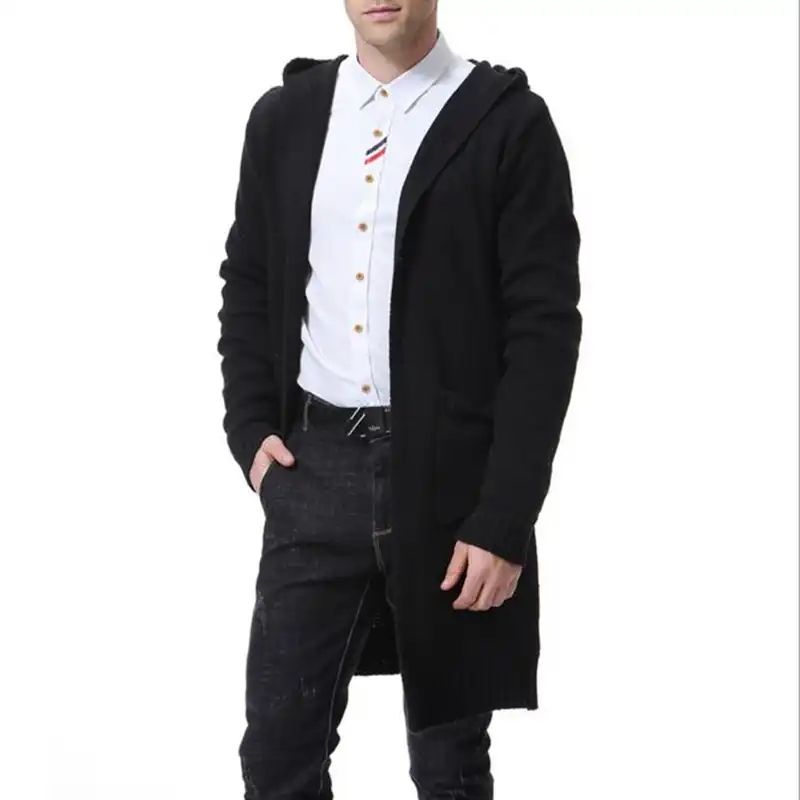 19 新メンズ秋カーディガンセーター男性カジュアルニットセーターのコートソリッドカラー長袖カーディガン上着 Aliexpress