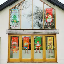 Рождественский подвесной флаг широкий спектр применения Легкий Нежный Рождественский полиэстер украшения праздничные супермаркет