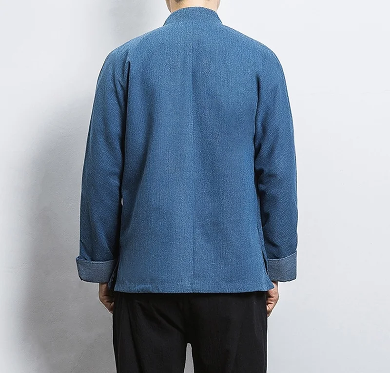 Traditional Chinese Clothing For Men Outerwear Male Jacket Mandarin Collar Suit Tangzhuang Men Clothes 2019 KK3251