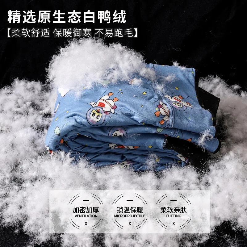 Down Pants Women High Waist Slimming Duck Down Outer Wear Winter Leggings Plus Velvet Thickening Warm Cotton Trousers