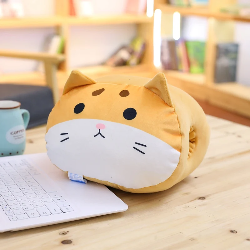 Мягкими Животные руки Подушка Кошка Собака Хаски Косплей Shiba «Лисья Секретная служба»(Inu очаровательны чучела Мультфильм Plushie 2-в-1 подушка для сна подушка подарок для ребенка