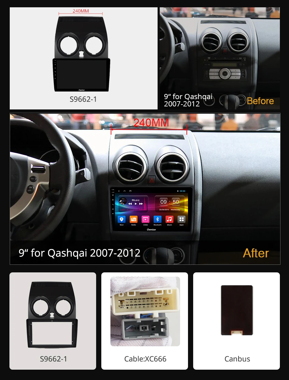 Ownice k3 k5 k6 360 панорама Android 9 0 Автомобильный GPS для Nissan Qashqai 2007 2008 2009 2010 2011 2012 аудио DVD