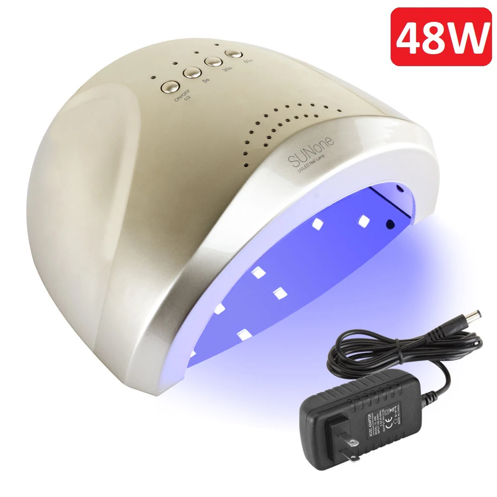 SUNONE Gold 48W US 80 Вт/48 Вт Профессиональная УФ лампа для маникюра Sunone светодиодный светильник для ногтей сушилка для гель-лака сушка ногтей лампа для всех гелей лак 10 s/30 s/60 s/99 - Цвет: SUNONE Gold 48W US