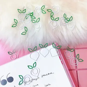 

Cartoon Vegetable Radish Carrot Shaped Paper Clip Bright Colors Photo Clip Bookmark DIY Handmade Decor School Stationery XXUC