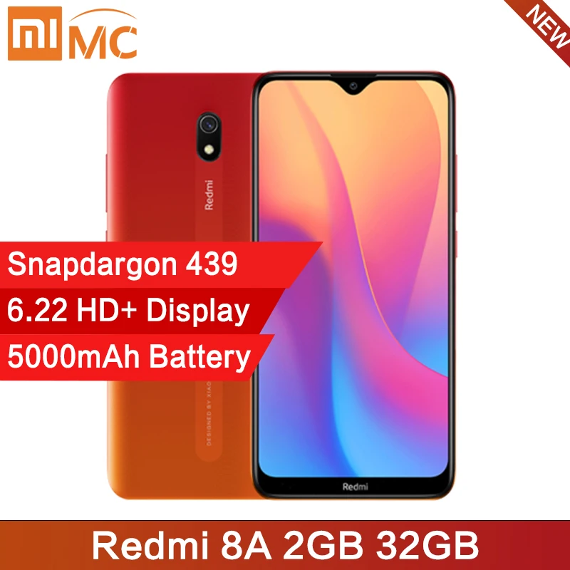 

Global Version Xiaomi Redmi 8A 8 A 2GB 32GB 6.22" Snapdargon 439 Octa core Mobile Phone 5000mAh 12MP Camera Smartphone