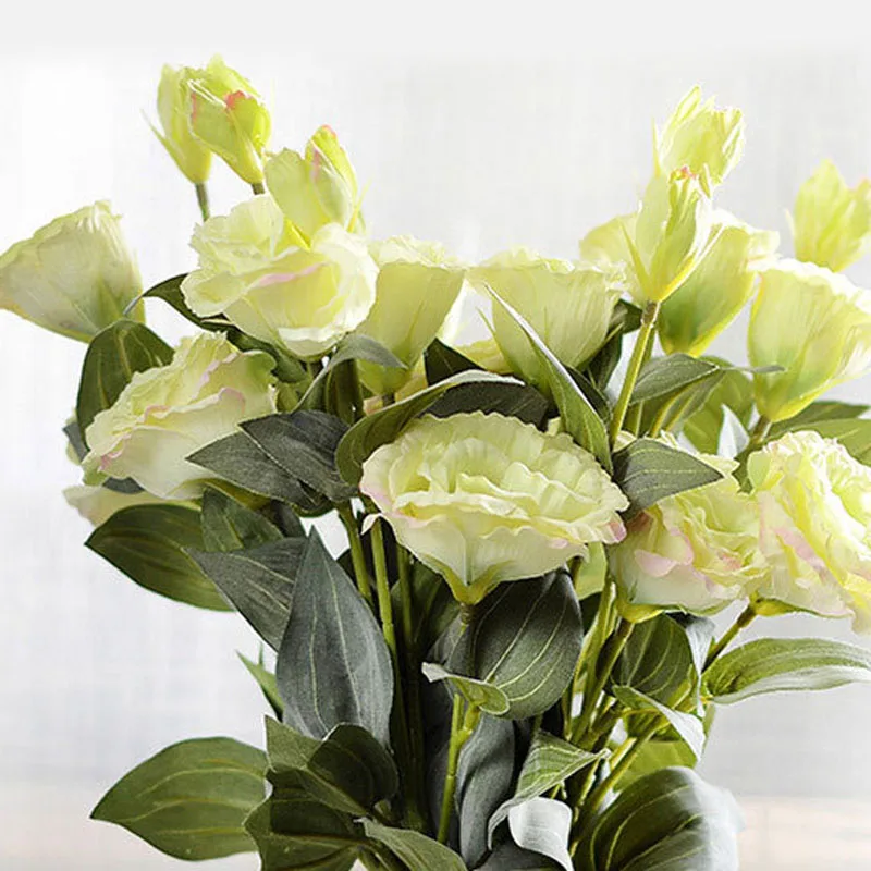 70 см Высота Trigeminal Eustoma Искусственные цветы реалистичные расположение для сада дома День святого Валентина Декор