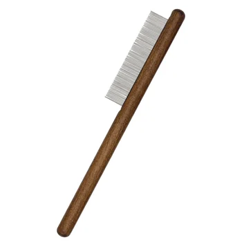 

Pet Walnut Round Handle Combs Flea Removal Comb Portable Dog Comb with Fine Teeth Pet Grooming Tool