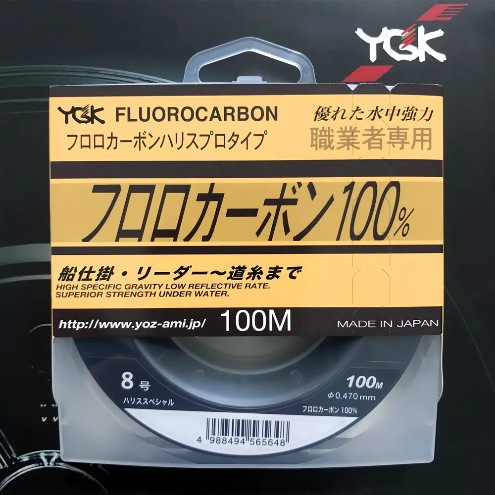 YGK фторуглеродная рыболовная леска 100 м 100% однонитевая японская углеволоконная