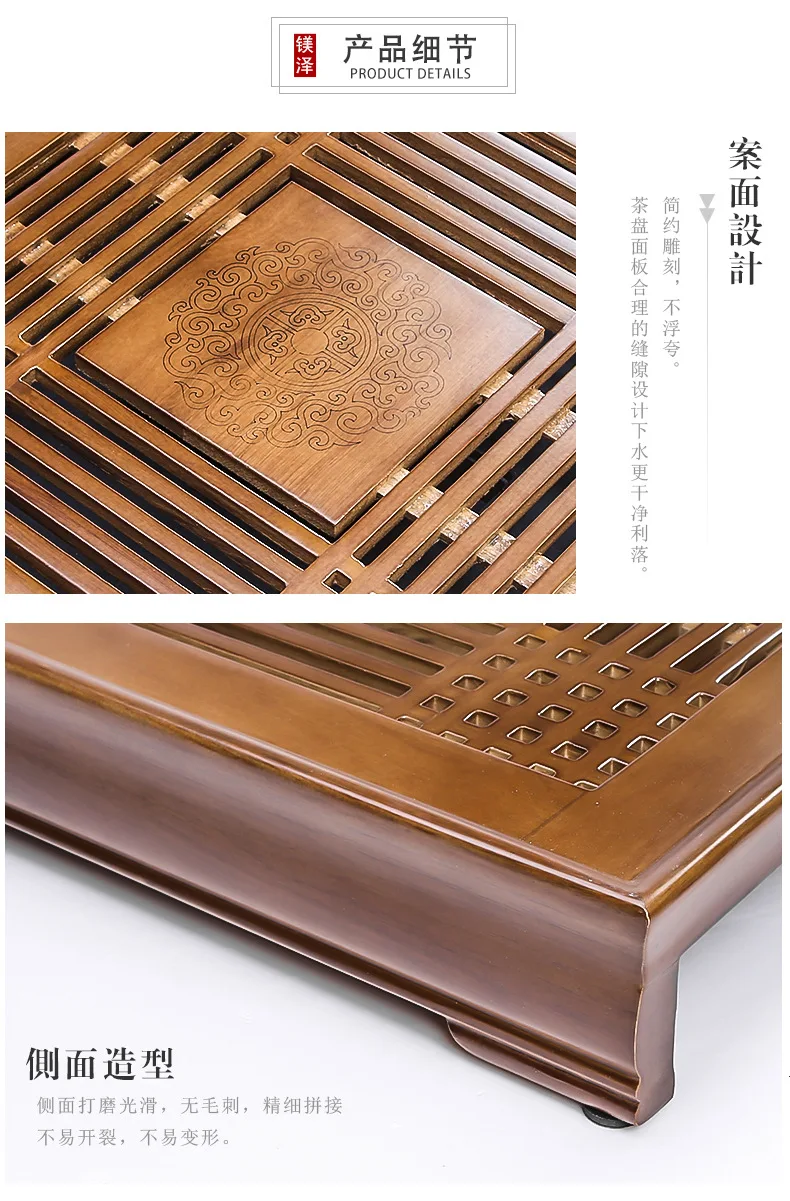 Manufacturers Wholesale White Wood Small Tea Tray Square World Storage Type Tea Table Tea Set