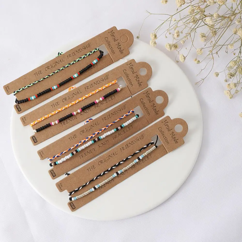 

G.YCX 2pcs/set Delica Handmade Miyuki Bracelets Set Red Weave Braided String Rope Bracelets Women Men Cotton Wrap Gifts Jewelry