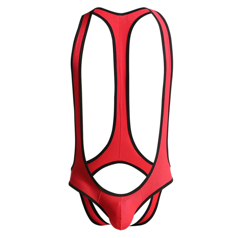 Sexy Undershirt Mens Singlet Underwear Breathable Jumpsuits Sexy Men Open Butt Briefs Bikini Bodysuit Men's Jumpsuits Undershirt