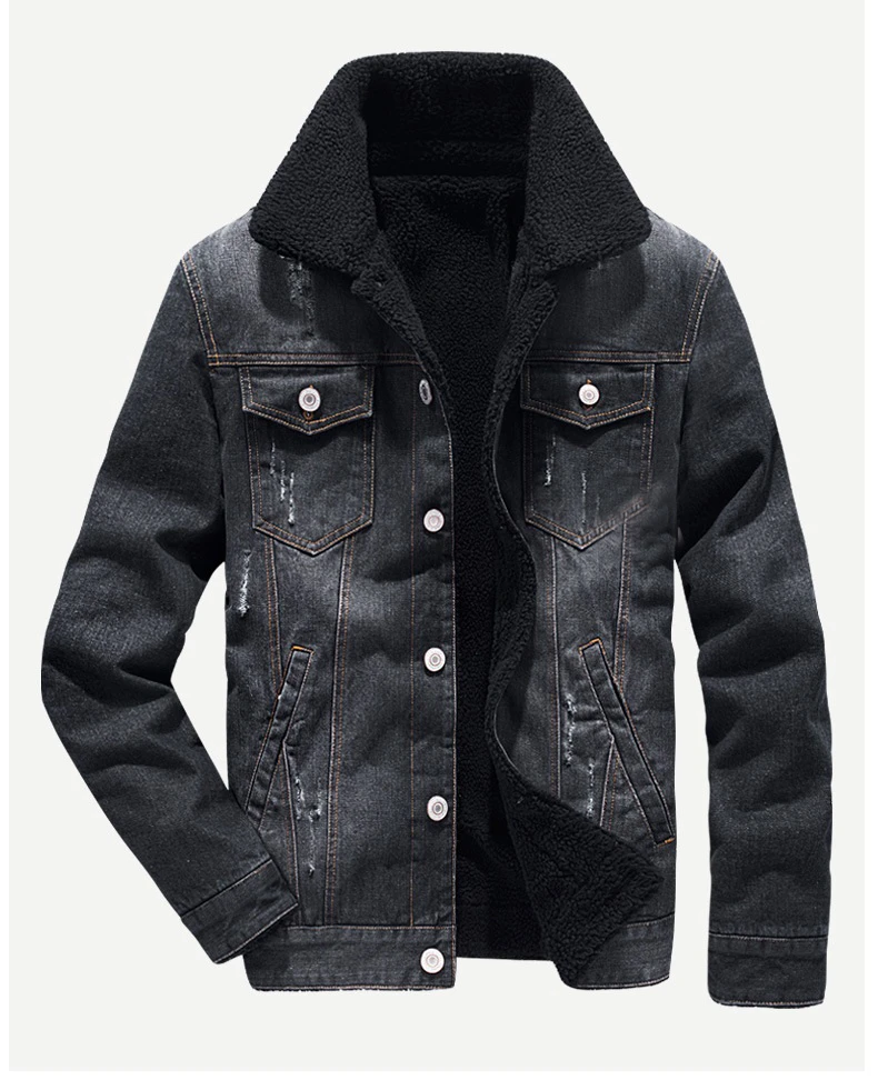 woolen denim jacket
