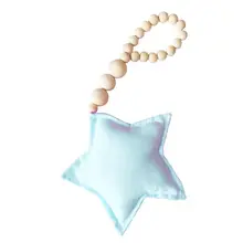 Украшение для детской комнаты INS в скандинавском стиле, подвеска со звездами, деревянные бусины, струны, игрушки, детская кроватка, палатка, Декор, украшения, 72XC