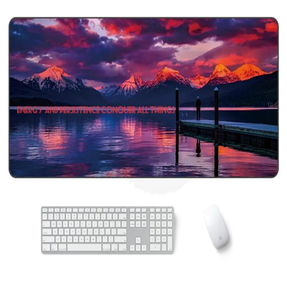 Large Gaming Mouse Pad Gamer Solid Color Locking Edge Keyboard Mouse Mat Gaming Grande Desk Mousepa
