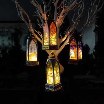 

Christmas Candlestick Hanging Light Pendant Mini Table Lamp Decoration Ornament Christmas Wind Light Elk/Snowman/Santa/Religion