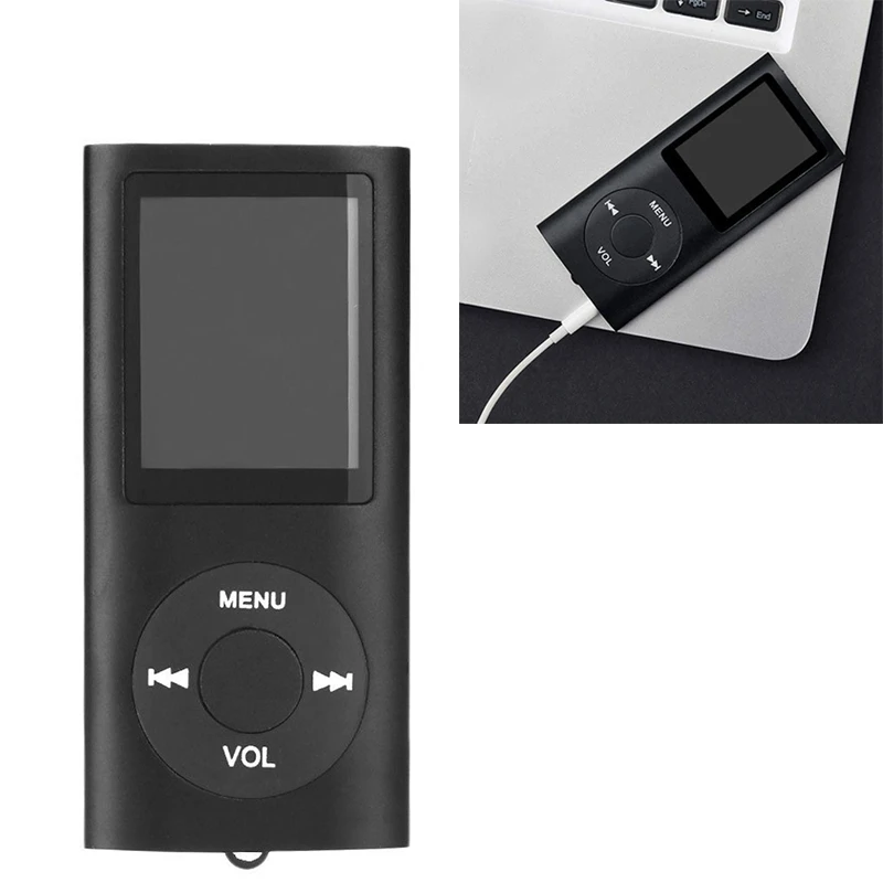 

LCD Screen Display Music Media Player MP4 with FM Radio black