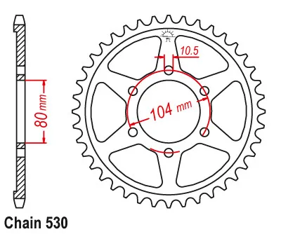 LOPOR цепи 530 41 Т 42 44 46TMotorcycle Задняя звездочка для Kawasaki KZ650 SR ZXR750 ZX-9R Z650 ZRX1200 ZZ-R1200 KZ1000 ZX-12R R
