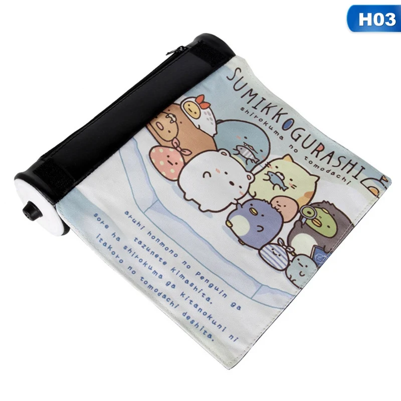 Высококачественный чехол-карандаш с логотипом аниме Sumikkogurashi, сумка для канцелярских принадлежностей для подростков и студентов, чехол-карандаш с вращающимся валом для мальчиков и девочек - Цвет: 03