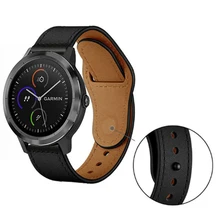 Ремешок из натуральной кожи для Garmin Vivoactive 3 музыка умный браслет Запасной ремешок для Forerunner 245 m 645 Замена браслета