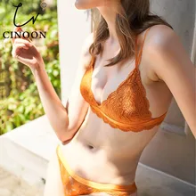CINOON, модный сексуальный кружевной комплект нижнего белья, женский бюстгальтер и трусики, комплект беспроводного сексуального нижнего белья с бюстгальтером, новинка, женское нижнее белье