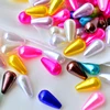 50pcs Rainbow Waterdrop Shape Imitation ABS Acrylic Pearl 8 x15mm Craft Spacer Hole Bead Sewing Jewellery Clothing Wedding DIY ► Photo 3/6