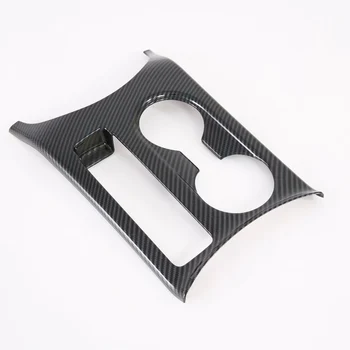 

For Kia Seltos 2019 2020 Carbon Fiber Interior Accessories Front Cup Holder Water Bottle Frame Decoration Cover Trim Car Styling