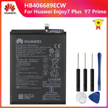 

HUAWEI HB406689ECW Genuine Battery For Huawei ENJOY 8Plus Y9 2019 9P TRT-AL00A 4GB RAM Enjoy7 Plus 7Plus Y7prime 4000mAh + TOOLS