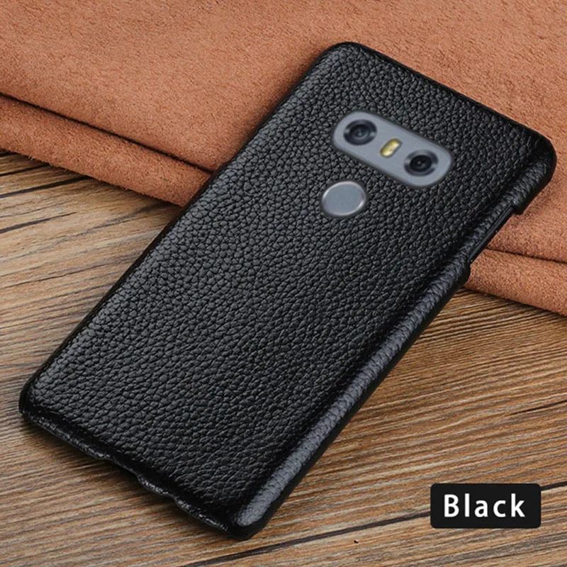 Black Чехол для телефона для LG V10 V20 V30s V40 V50 Thinq G6 G7 G8s ThinQ G3 G4 G5 Q6 Q7 Q8 K50 K4 K8 K10 личи Texure крышка - Цвет: Black