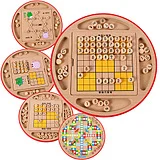 Деревянные пять в одном многофункциональная игра Sudoku шахматная доска детские развивающие Sudoku настольная интерактивная игра игрушка