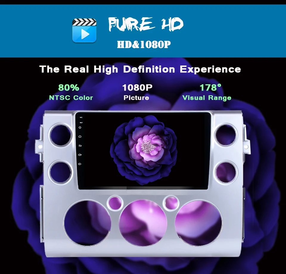 Top For FJ CRUISER 2007 - 2018 Car radio audio stereo 4G + 64G Android 9.1 with 4G Lte wifi video Player gps HU support dab dvr cam 3