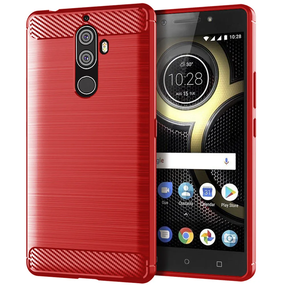 Carbon Fiber Brushed Phone Case for Lenovo K8 Note Lite Phab2 Pro Plus Vibe A B A1010 shockproof Soft Slim Silicone Cover | Мобильные