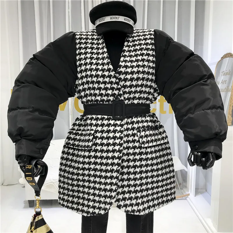Модное лоскутное Женское пальто зима новая куртка Женская Chaquetas Mujer Invierno корейские пальто и куртки для женщин