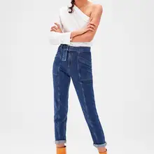 Trendyol Mavi стежка деталь Арка Высокая талия облегающие джинсы TWOAW20JE0045