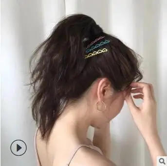 50 компл./лот 12 шт./компл. DIY мульти сплав бант сердце эллипса заколки для волос костюмы пентаграмма заколки для волос аксессуары для укладки волос HA766